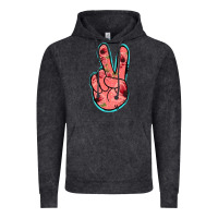 Pink Floral Glitter Peace Sign Vintage Hoodie | Teevron