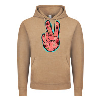 Vintage Coffee Pink Floral Glitter Peace Sign Vintage Hoodie - Jasminsmagicworld