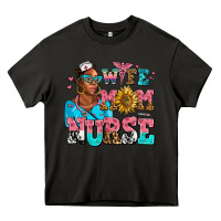 Asphalt afro wife mom nurse Heavy Core Tee - AdoDesignShop