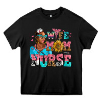 Black afro wife mom nurse Heavy Core Tee - AdoDesignShop