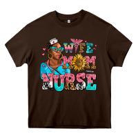 Chocolate Brown afro wife mom nurse Heavy Core Tee - AdoDesignShop