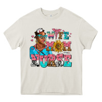 Cream afro wife mom nurse Heavy Core Tee - AdoDesignShop
