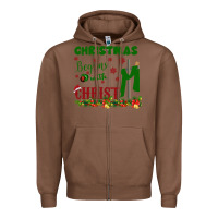 Chestnut Christmas Begins With Christ Zipper Hoodie - Bettercallsaul