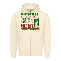 Sandshell Christmas Begins With Christ Zipper Hoodie - Bettercallsaul