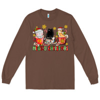 Chestnut meowy christmas cats coffee cups Long Sleeve Tee - MaliasSmallBusiness