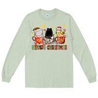 Matcha meowy christmas cats coffee cups Long Sleeve Tee - MaliasSmallBusiness