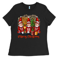 Black Merry christmas elfs Ladies Tee - FaDigitalArtStudio