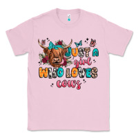 Bubblegum Pink just a girl who loves cows Classic Tee - JahusDesignShop