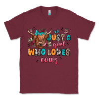 Burgundy just a girl who loves cows Classic Tee - JahusDesignShop