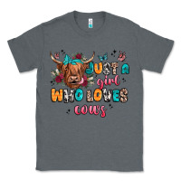 Charcoal Heather just a girl who loves cows Classic Tee - JahusDesignShop