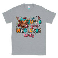 Heather Grey just a girl who loves cows Classic Tee - JahusDesignShop