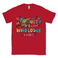 Red just a girl who loves cows Classic Tee - JahusDesignShop