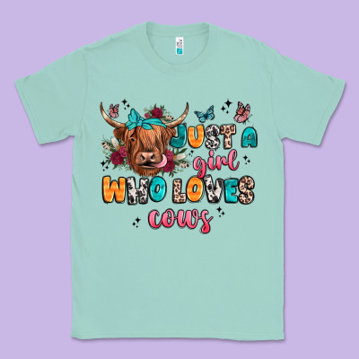 Just A Girl Who Loves Cows Classic Tee Designed By Jahusdesignshop