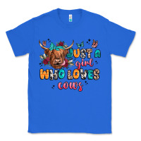 True Royal just a girl who loves cows Classic Tee - JahusDesignShop