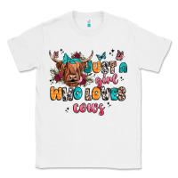 White just a girl who loves cows Classic Tee - JahusDesignShop