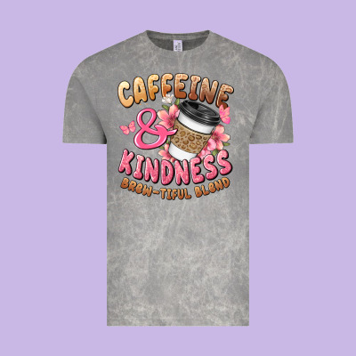 Caffeine And Kindness Brewtiful Blend Vintage Tee Designed By Jahusdesignshop