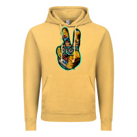 Vintage Mustard Aztec Sunflower Peace Sign Vintage Hoodie - Jasminsmagicworld