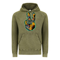 Vintage Olive Aztec Sunflower Peace Sign Vintage Hoodie - Jasminsmagicworld