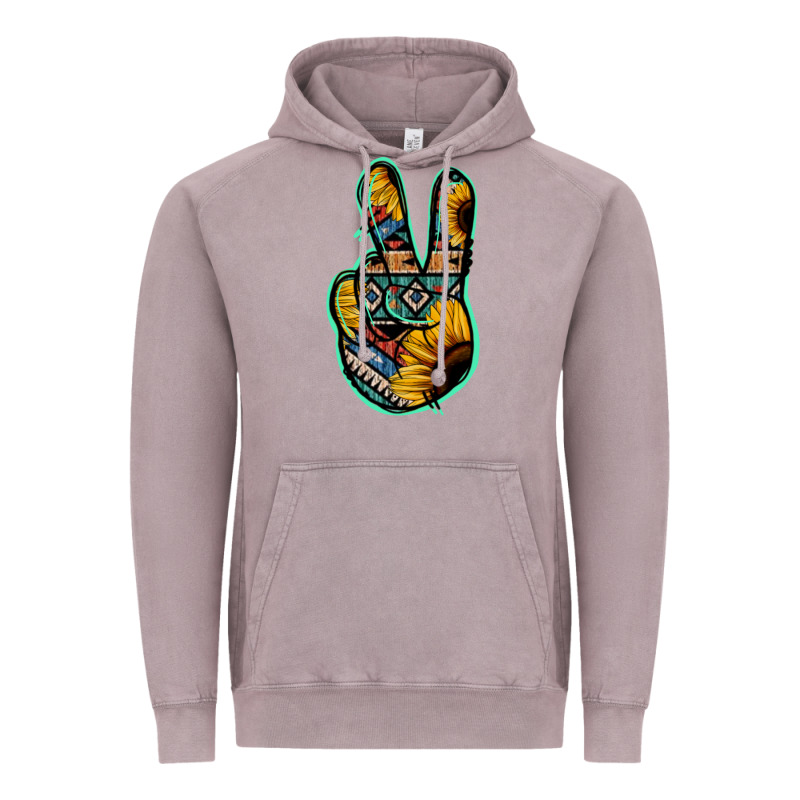 Aztec Sunflower Peace Sign Vintage Hoodie by Jasminsmagicworld | Teevron