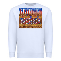 White 'merica Premium Sweatshirt - TumblerDesignByShophia
