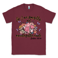 Burgundy for i am fearfully and wonderfully made Classic Tee - MaliasSmallBusiness