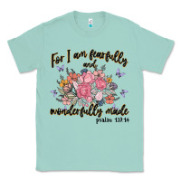 Seafoam for i am fearfully and wonderfully made Classic Tee - MaliasSmallBusiness