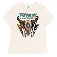 Bone howdy boho skull Ladies Tee - CowhideDigitalArt