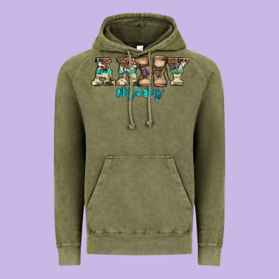 Western Camo Pattern Army Mom Vintage Hoodie Designed By Jasminsmagicworld