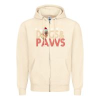 Sandshell Christmas Dogs Paws Zipper Hoodie - Bettercallsaul