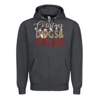 Smoke Christmas Dogs Paws Zipper Hoodie - Bettercallsaul