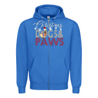 True Royal Christmas Dogs Paws Zipper Hoodie - Bettercallsaul
