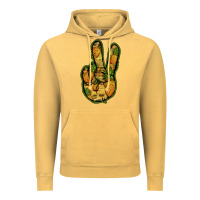 Vintage Mustard Pineapple Peace Sign Vintage Hoodie - Jasminsmagicworld