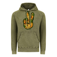 Vintage Olive Pineapple Peace Sign Vintage Hoodie - Jasminsmagicworld