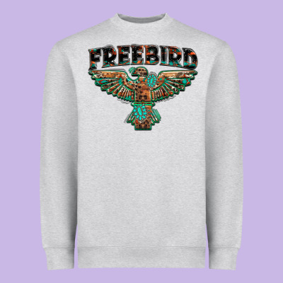 Aztec Free Bird Heavyweight Sweatshirt Designed By Nancycooperartshop