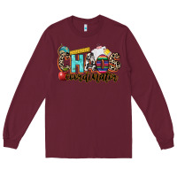 Burgundy chaos coordinator Long Sleeve Tee - NancyCooperArtShop