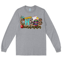 Heather Grey chaos coordinator Long Sleeve Tee - NancyCooperArtShop