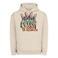 Pigment French Oak peepin' it real easter day Urban Hoodie - FaDigitalArtStudio
