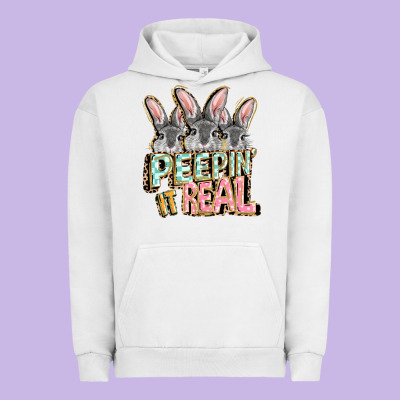 Peepin' It Real Easter Day Urban Hoodie Designed By Fadigitalartstudio