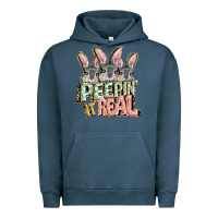 Pigment Midnight Navy peepin' it real easter day Urban Hoodie - FaDigitalArtStudio