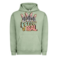 Pigment Oil Green peepin' it real easter day Urban Hoodie - FaDigitalArtStudio