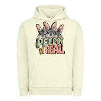 Pigment Pistachio peepin' it real easter day Urban Hoodie - FaDigitalArtStudio
