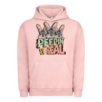 Pigment Salmon peepin' it real easter day Urban Hoodie - FaDigitalArtStudio