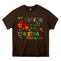 Chocolate Brown Croc'in around the christmas tree Heavy Core Tee - AdoDesignShop