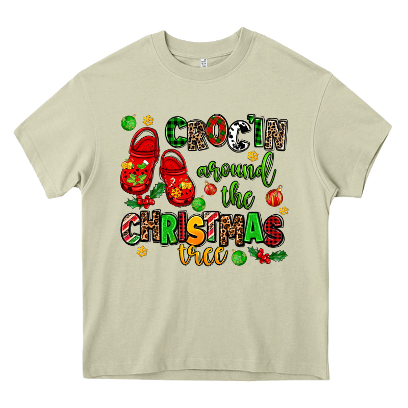 Croc'in Around The Christmas Tree Heavy Core Tee by AdoDesignShop | Teevron