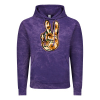 Cloud Purple Floral Gold Peace Sign Vintage Hoodie - Jasminsmagicworld