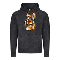 Vintage Black Floral Gold Peace Sign Vintage Hoodie - Jasminsmagicworld