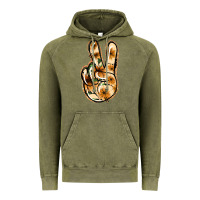 Vintage Olive Floral Gold Peace Sign Vintage Hoodie - Jasminsmagicworld