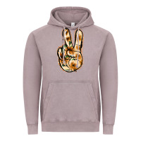 Vintage Zinc Floral Gold Peace Sign Vintage Hoodie - Jasminsmagicworld