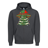 Smoke Ufo Christmas Pine Tree Zipper Hoodie - Bettercallsaul