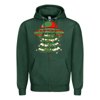 Sports Green Ufo Christmas Pine Tree Zipper Hoodie - Bettercallsaul